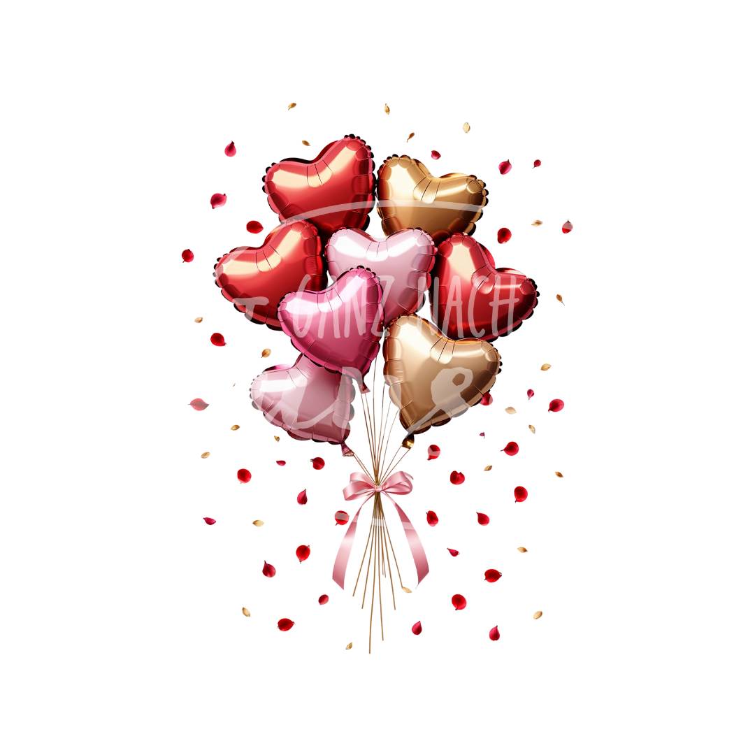 Bügelbild - Plott | T-Shirt | Hoodie | Herzballons | Liebe | Romantik - gnw_v_1004