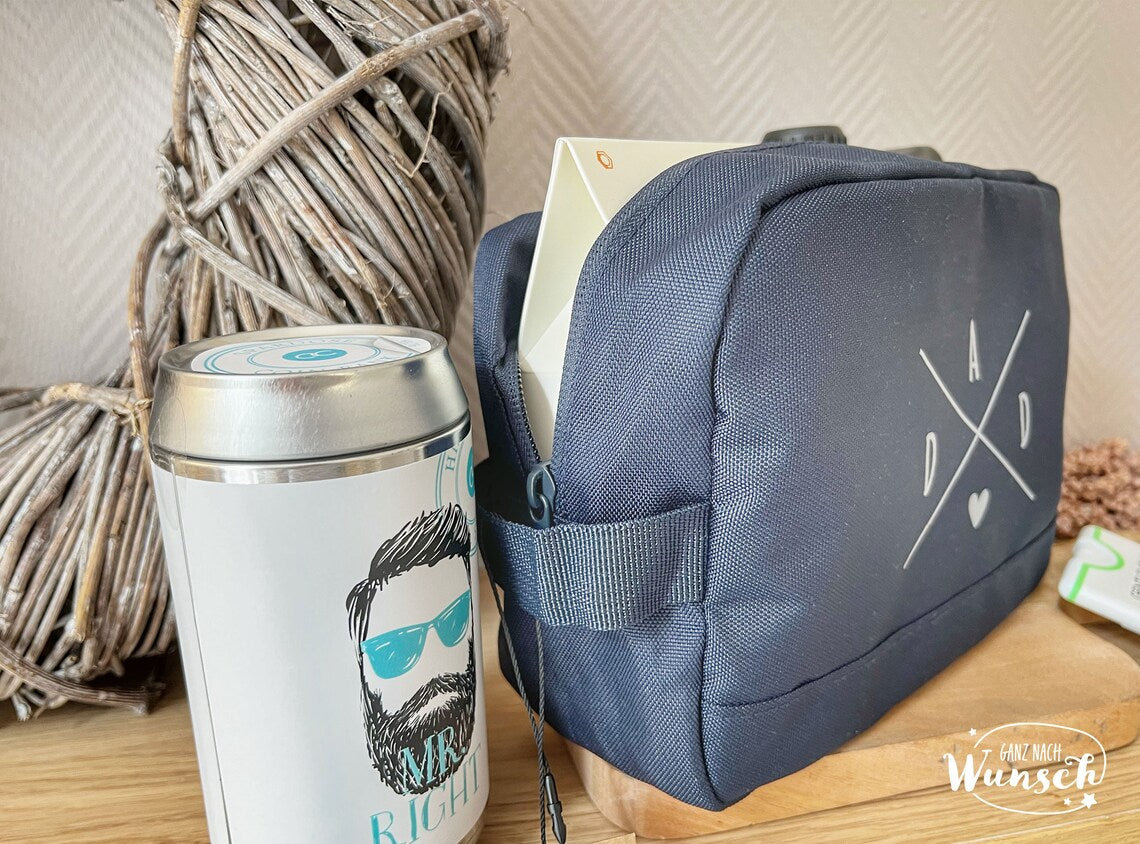 Recycled | Kulturtasche | Kulturbeutel | Männertasche | Geschenk zum Vatertag | Vatertag | Dad | Weihnachtsgeschenk | Waschtasche