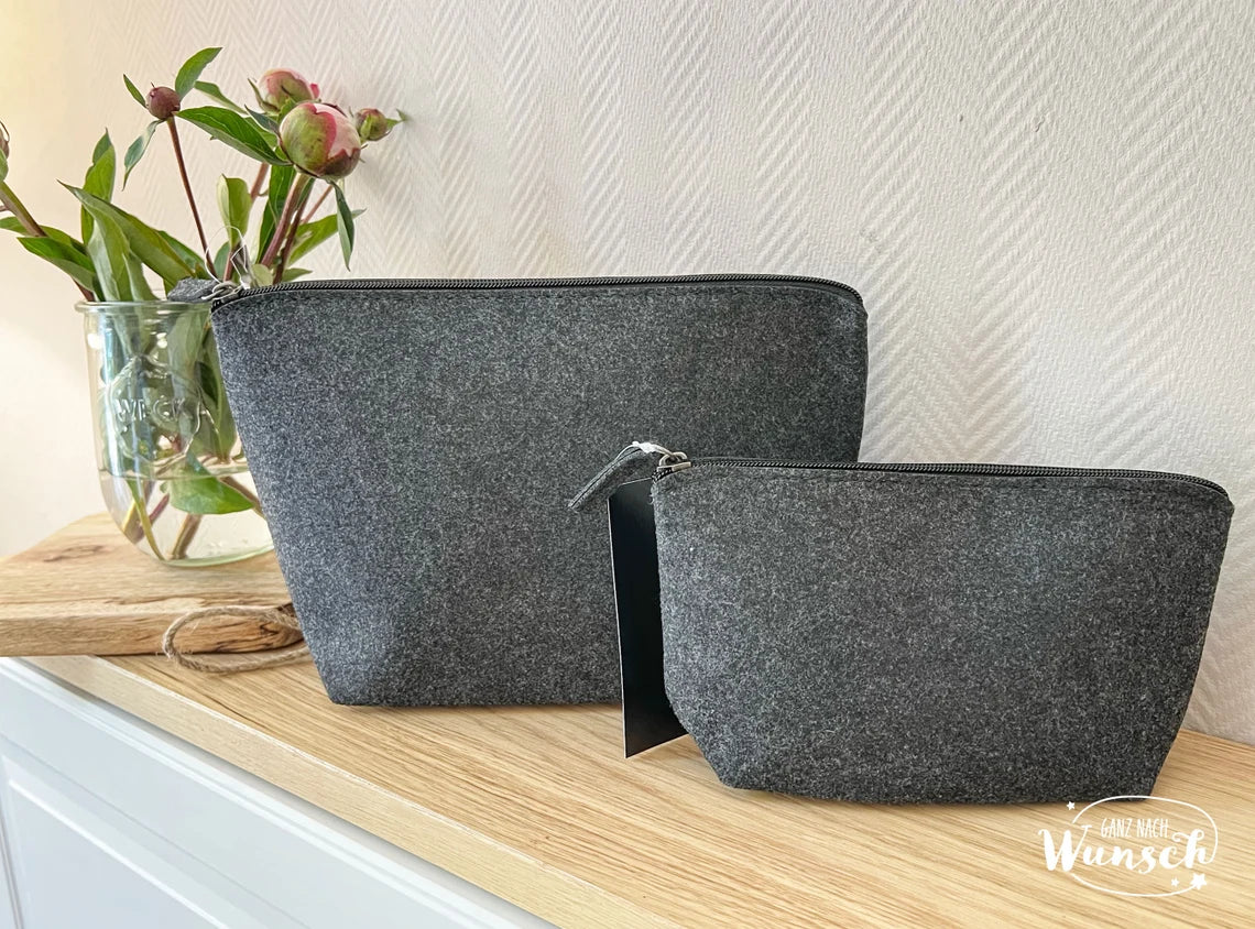 Zum Abschied - Lehrerin mit Herz - Bedruckte Filztasche