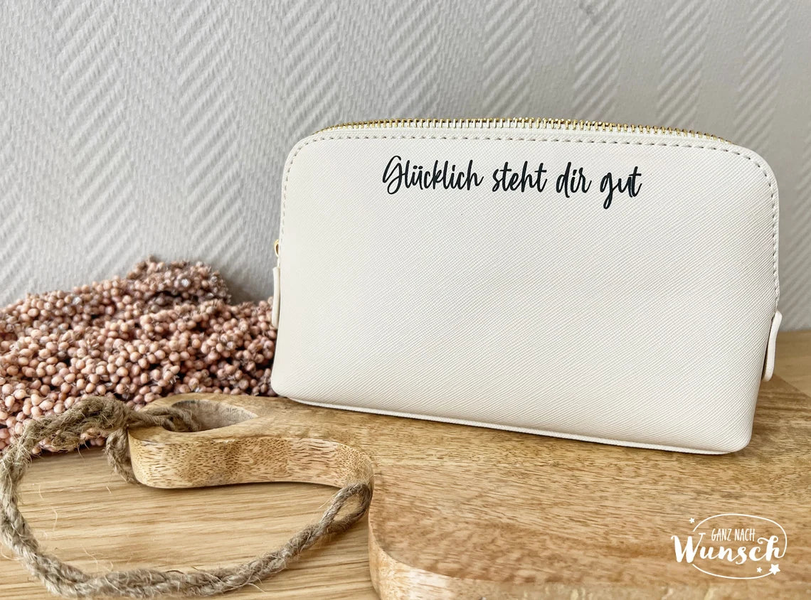 Personalisierte Kosmetiktasche mit Name | Kosmetikbeutel | Kulturtasche | Schminktasche | Geschenk für Freundin | personalisiertes Geschenk