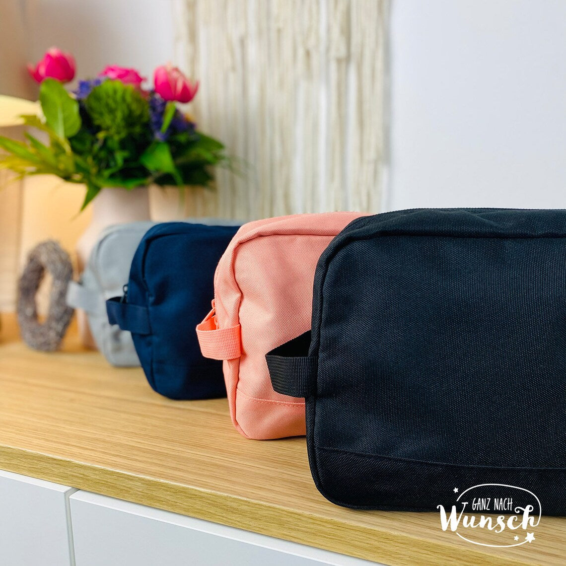 Geburtstagsgeschenk | Kulturbeutel | Kosmetiktasche | Kulturtasche Pferdemotiv