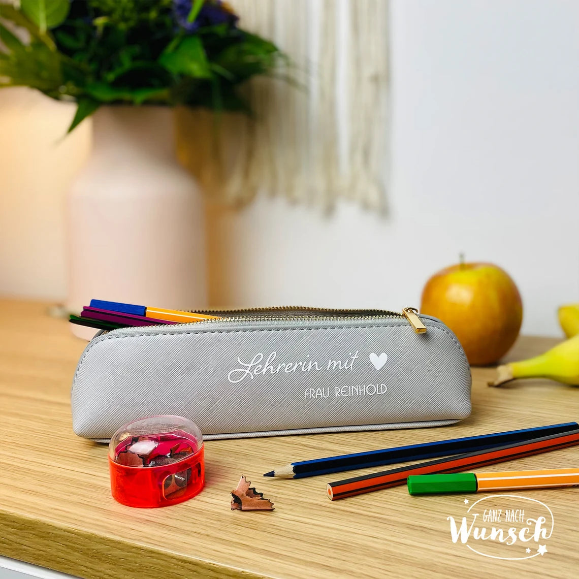Federmappe | Geschenk für Lehrer oder Lehrerin | Einschulung | Abschied | Federmäppchen | Etui | Studium | Referendariat