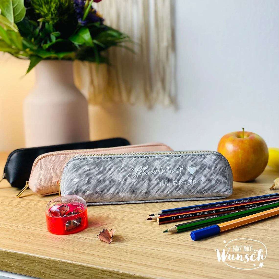 Federmappe | Geschenk für Lehrer oder Lehrerin | Einschulung | Abschied | Federmäppchen | Etui | Studium | Referendariat