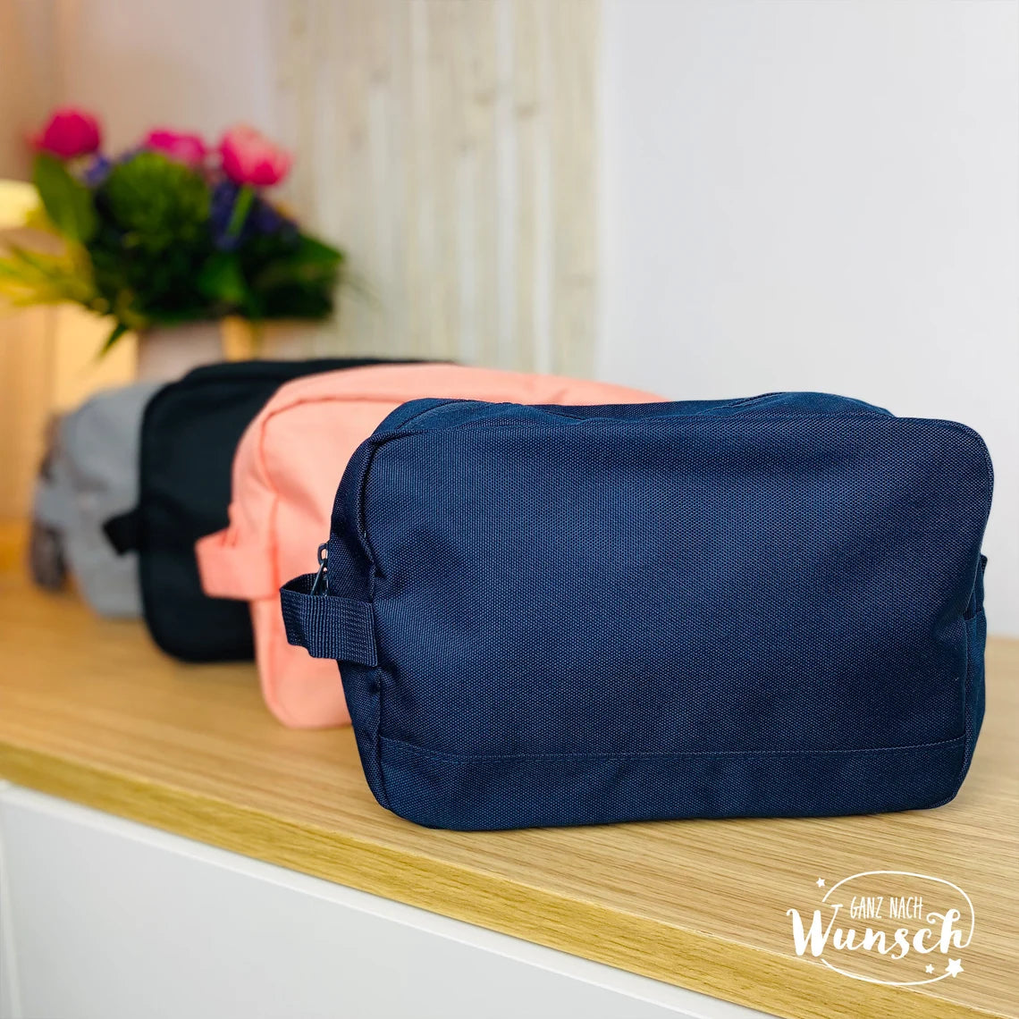 Kulturtasche für Kinder mit Fußball Motiv |Urlaubstasche | Kulturbeutel | Tasche | personalisiert | Kinderkulturtasche