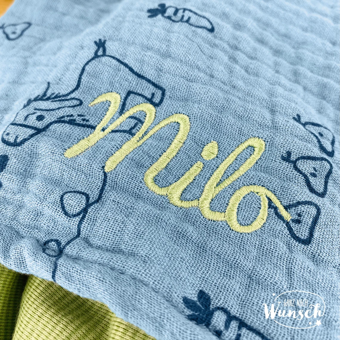 Sterntaler | Baby Geschenk | Schmusetuch | Geschenk zur Geburt | Schnuffeltuch | mit Stick | personalisierbar | Baby | Knoten | Musselin