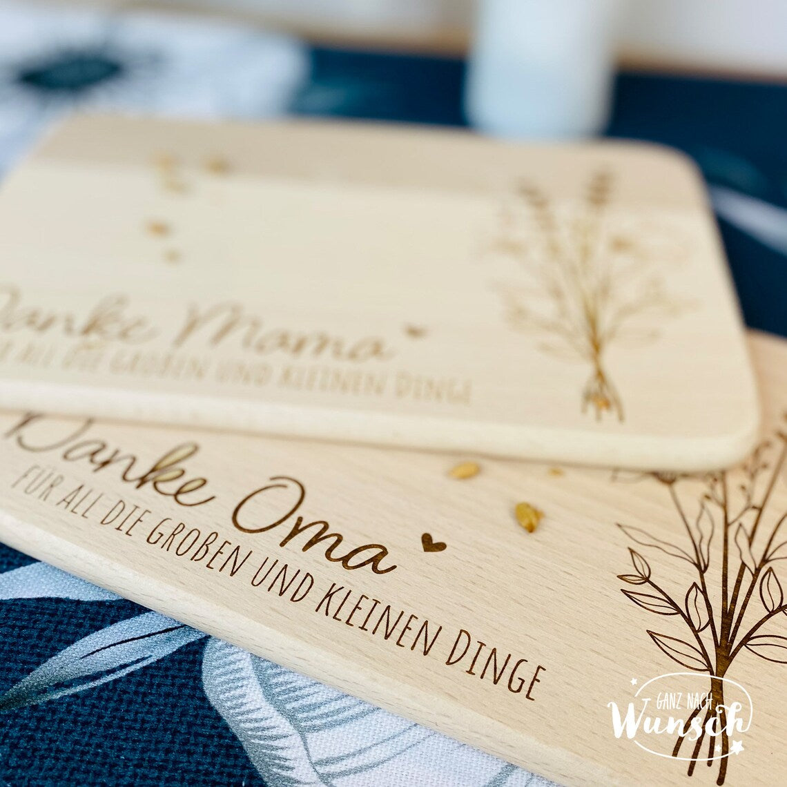 Frühstücksbrettchen Holz | Danke | Holzbrett | Geschenkidee | Geburtstagsgeschenk | Brettchen | Frühstücksbrett | Muttertag | Weihnachten