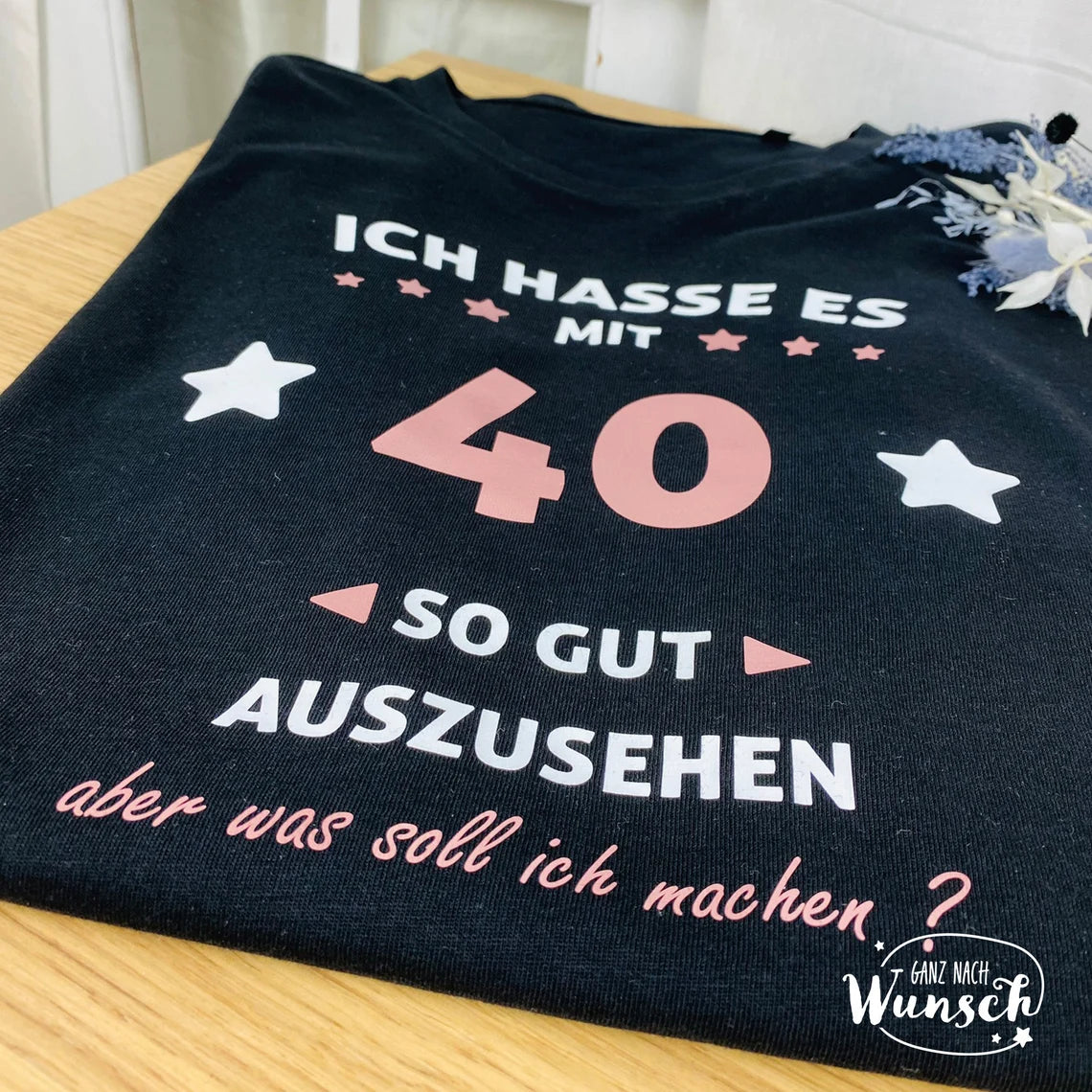 Hello Forty Shirt | T-Shirt zum 40. Geburtstag | Geburtstagsgeschenk | Runder Geburtstag | 10 | 20 | 30 | 50 | Shirt zum Geburtstag