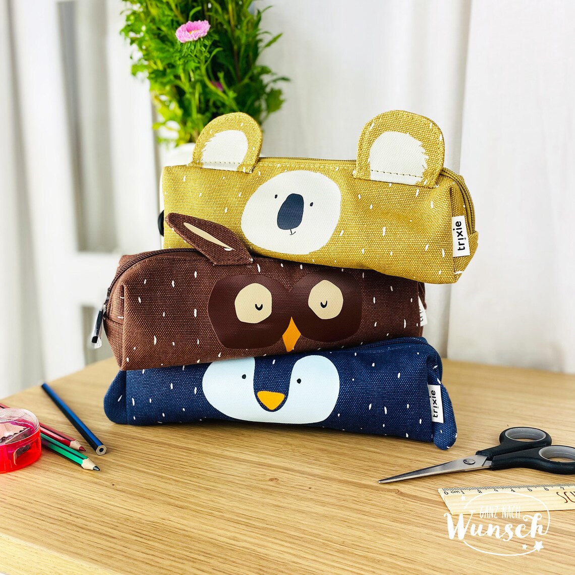 Federmappe Kinder personalisiert | Schulkind | Trixie Federmäppchen | Schulanfang | Kleine Stiftemappe | Einschulung | Pencil Case