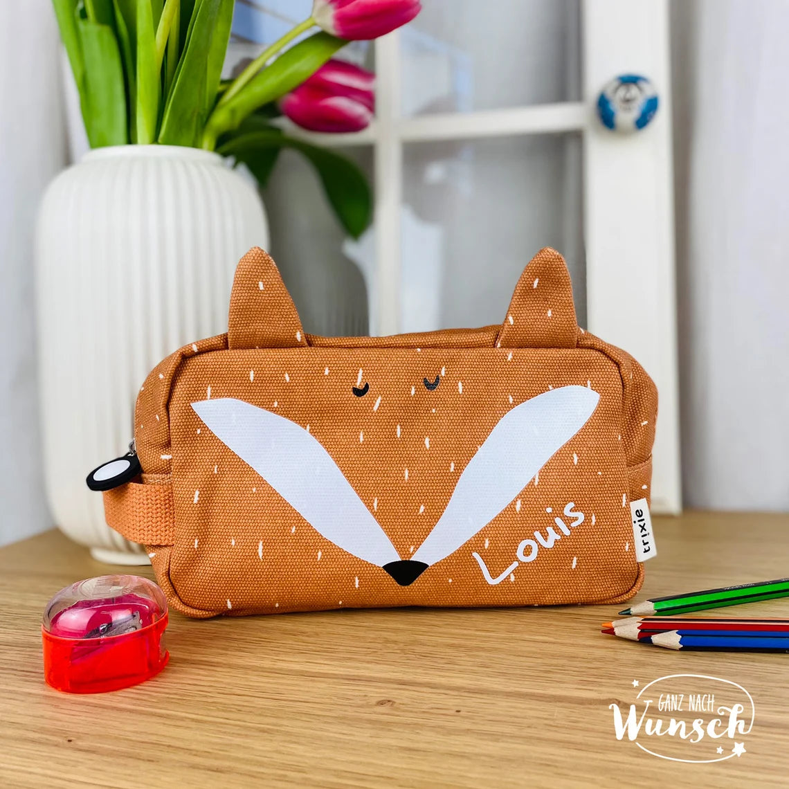 Federmappe Kinder personalisiert mit Namen Kosmetiktasche Kulturtasche