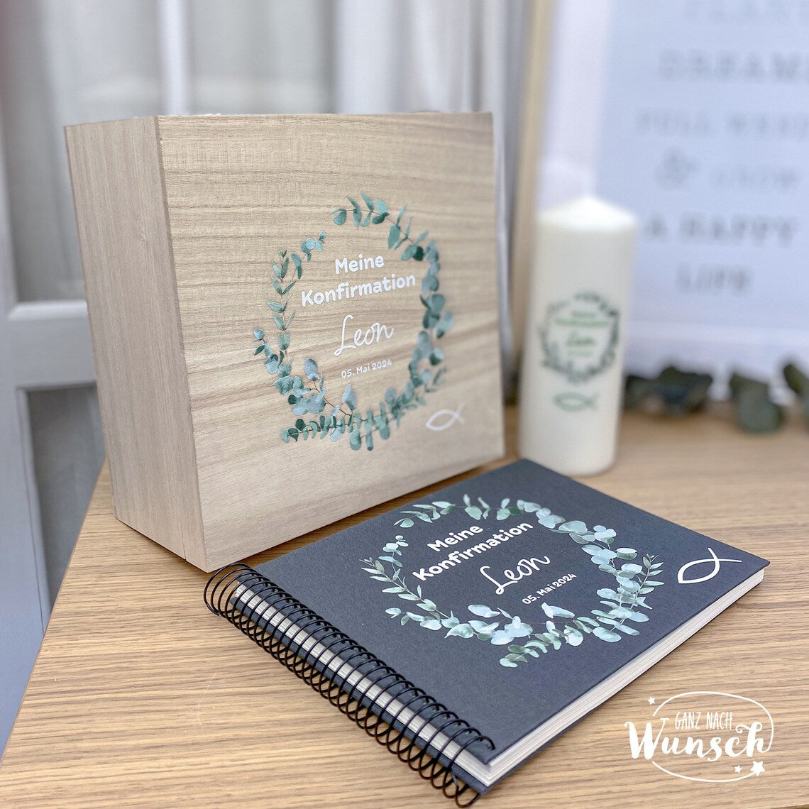 Personalisiertes Fotoalbum, Gästebuch zur Konfirmation, Kommunion, Hochzeit, besonderer Anlass, Fotobuch, Fotogeschenk, Erinnerungsalbum