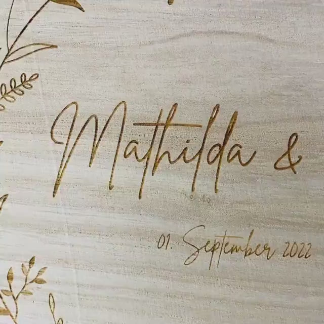 Erinnerungskiste zur Hochzeit | Personalisierte Erinnerungsbox | Holzkiste mit Gravur | Geschenk zur Hochzeit