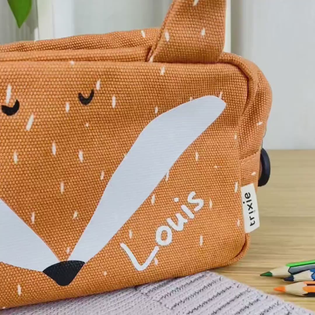 Federmappe Kinder personalisiert mit Namen Kosmetiktasche Kulturtasche