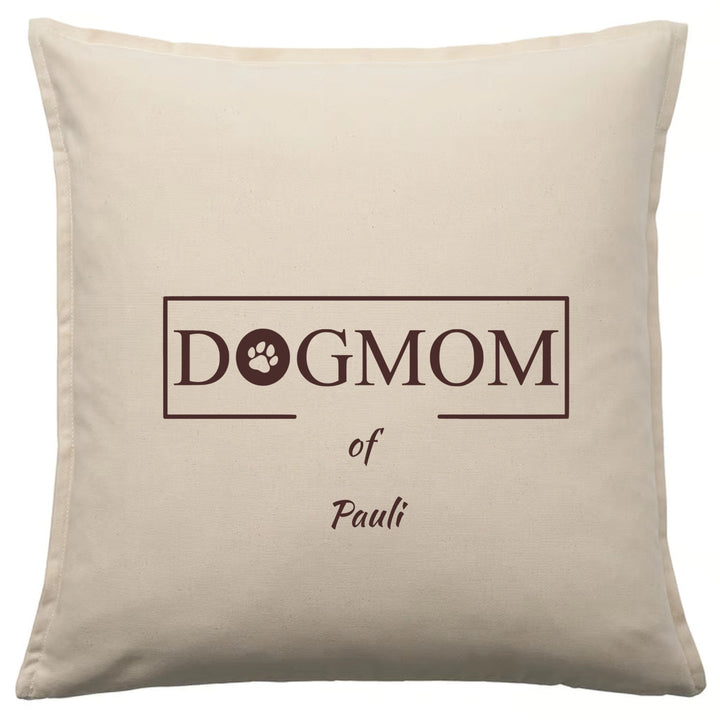 Kissen personalisiert „DOGMOM of..." mit Hundenamen | Geschenk Hundemama | GNW