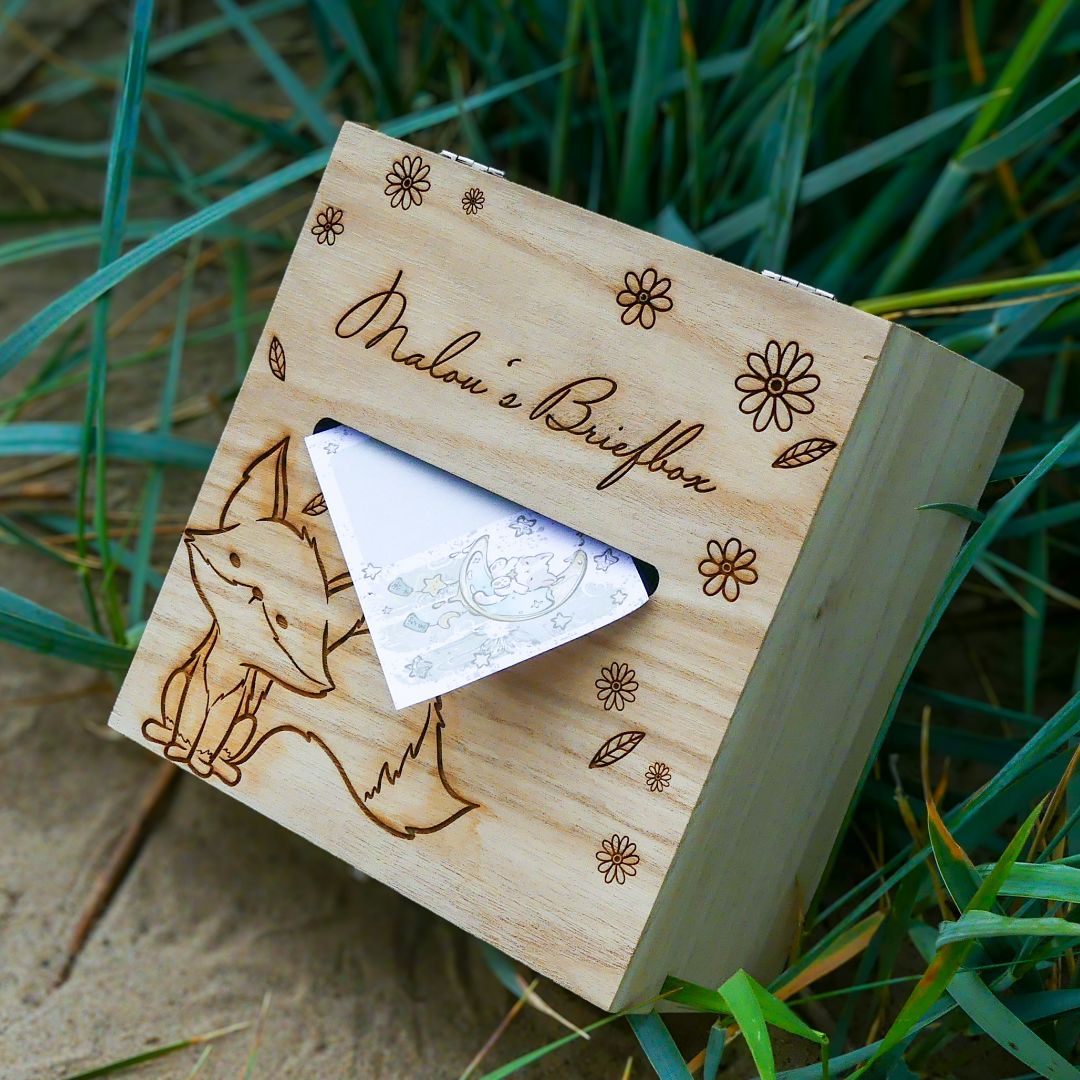 Erinnerungskiste | Personalisierte Erinnerungsbox | Holzkiste mit Gravur | Geschenk | Erinnerungskiste | Briefbox