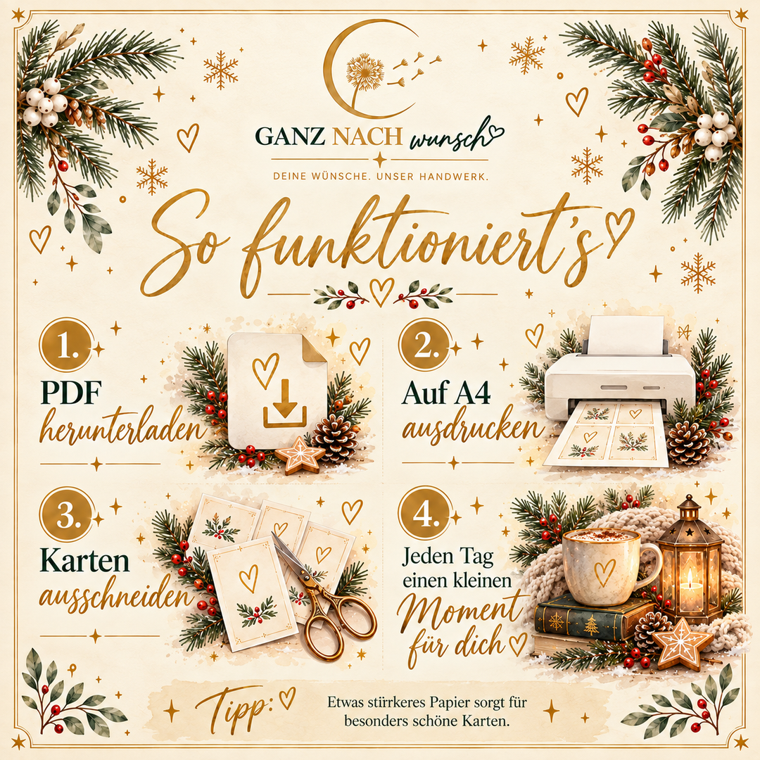 24 kleine Mutmacher – Adventskalender mit positiven Impulsen
