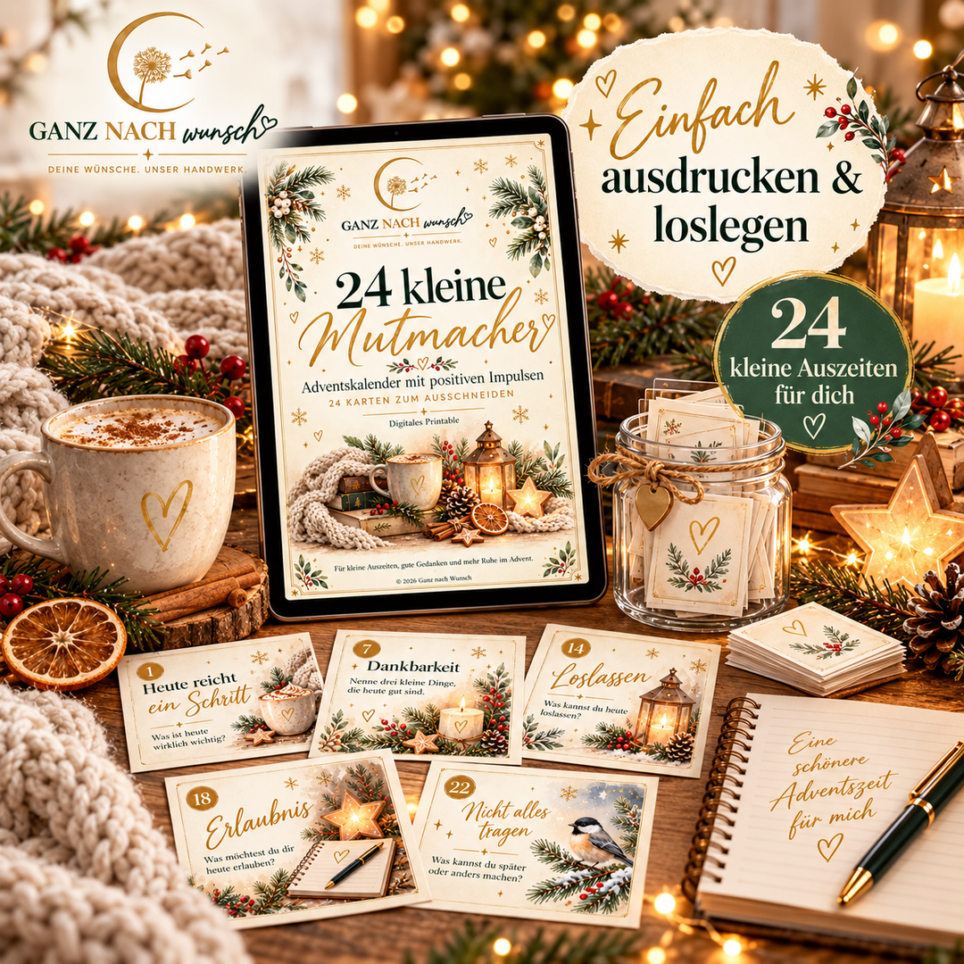 24 kleine Mutmacher – Adventskalender mit positiven Impulsen