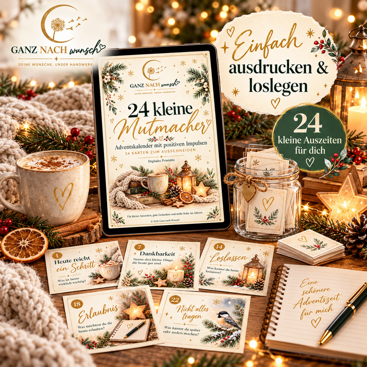 24 kleine Mutmacher – Adventskalender mit positiven Impulsen