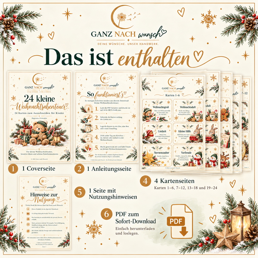 24 kleine Weihnachtsabenteuer – Adventskalender für Kinder