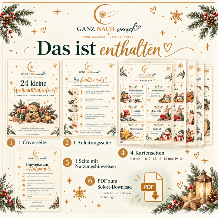 24 kleine Weihnachtsabenteuer – Adventskalender für Kinder