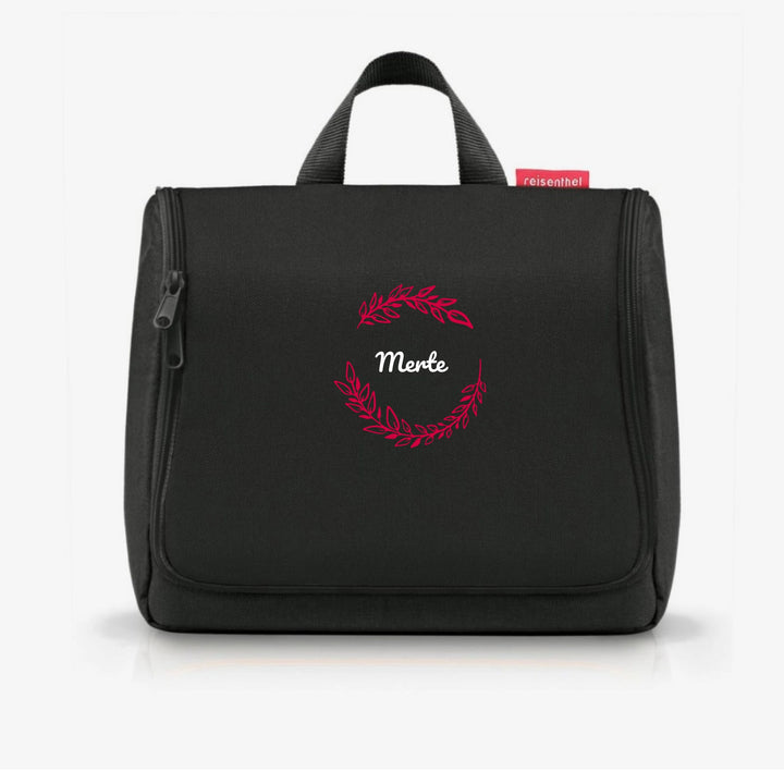 Reisenthel Toiletbag XL personalisiert – Blätterkranz mit Namen