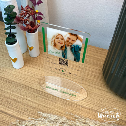 Für Paare - Euer Lieblingslied - Personalisierbare Acrylscheibe