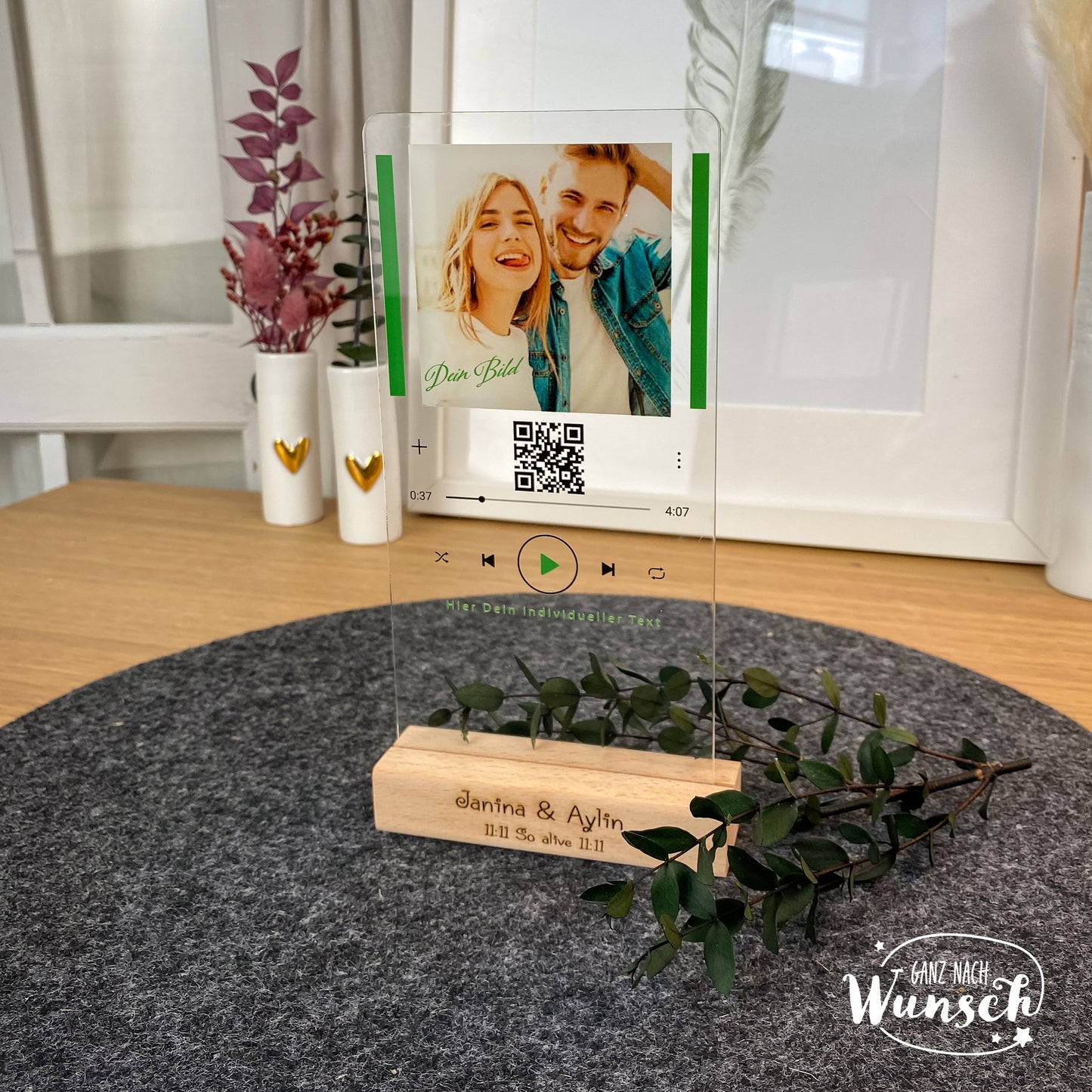 Für Paare - Euer Lieblingslied - Personalisierbare Acrylscheibe