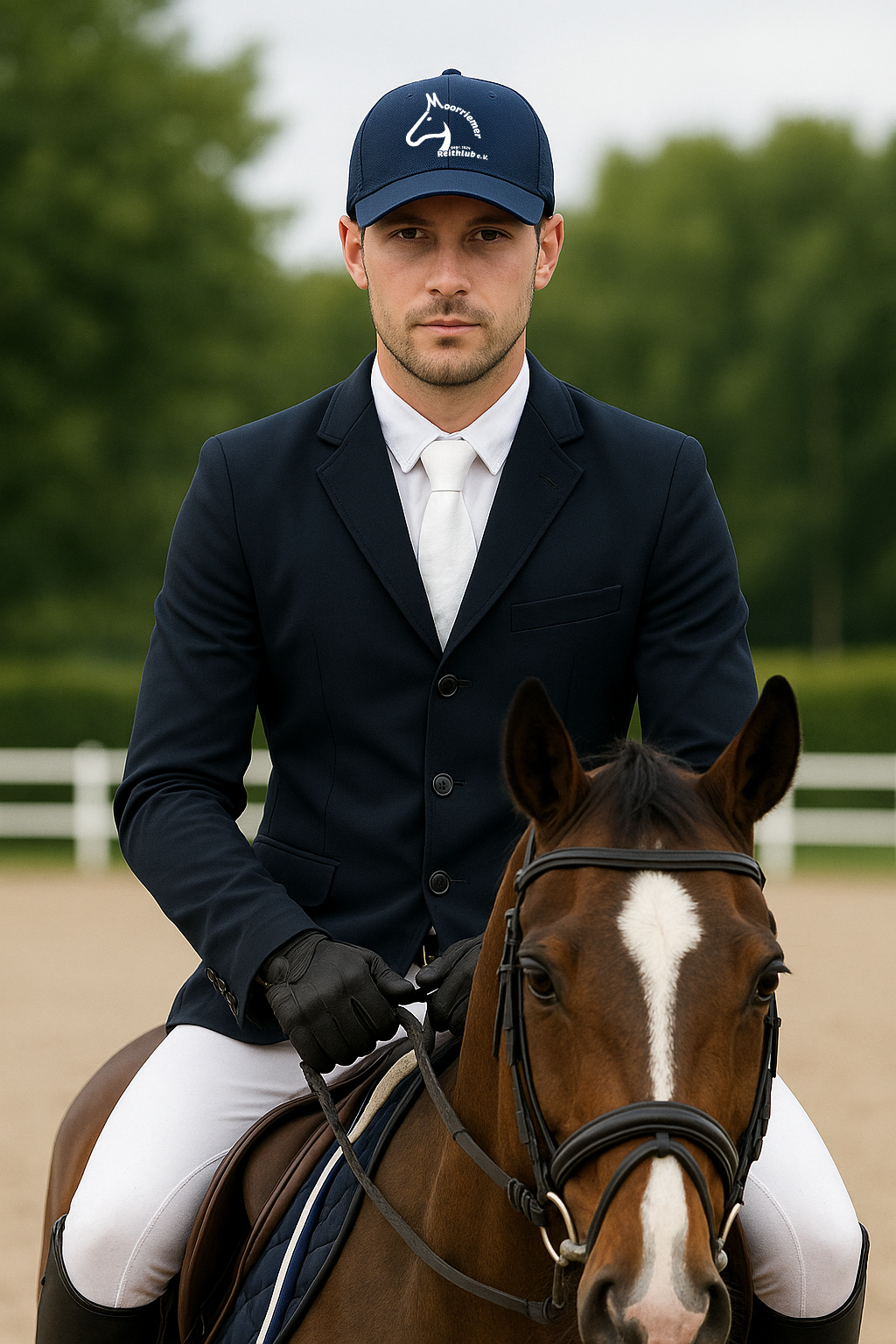 Trucker Cap - Navy Blau mit Vereinslogo Moorriemer Reitklub