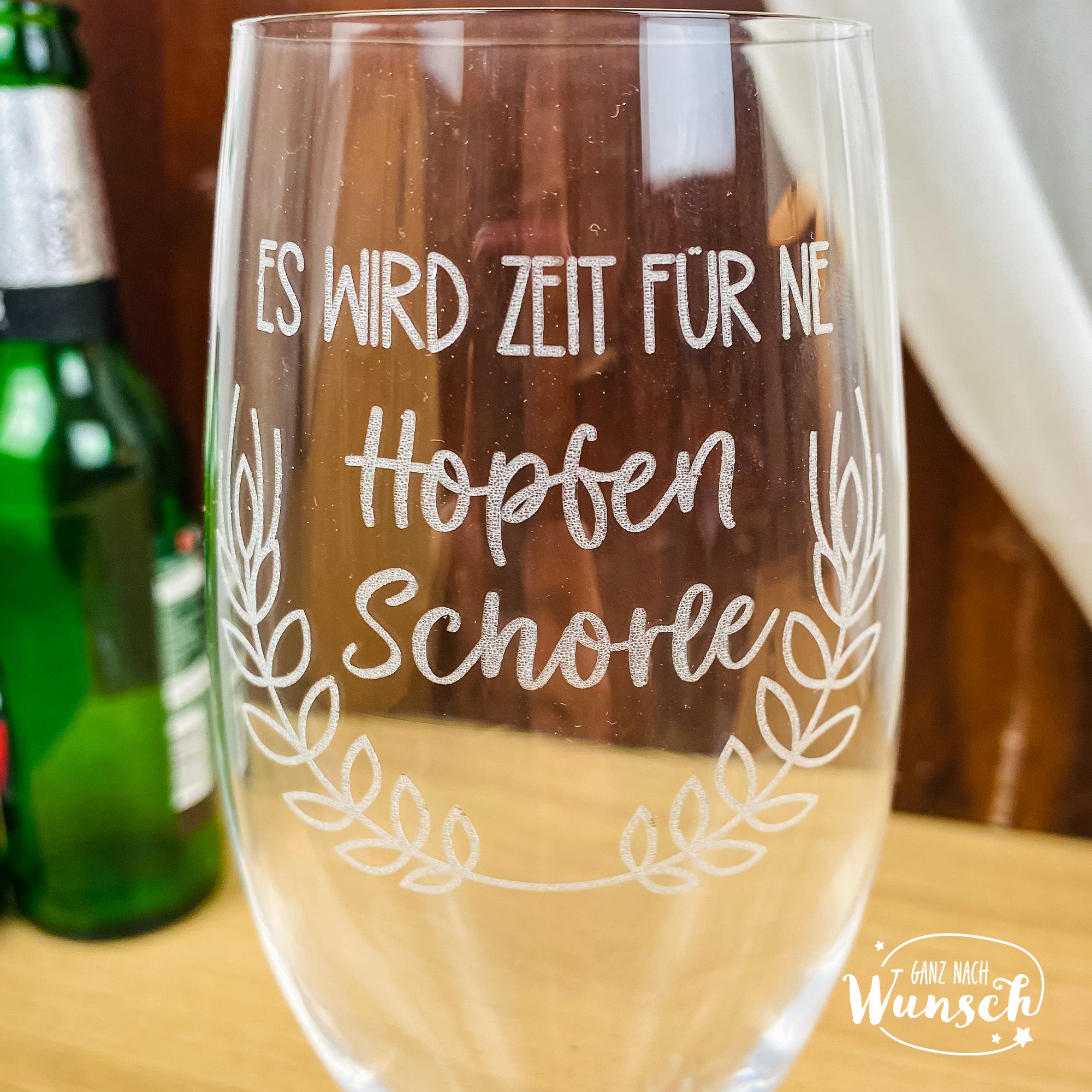 Für Ihn - Zeit für ne Hopfenschorle - Graviertes Bierglas