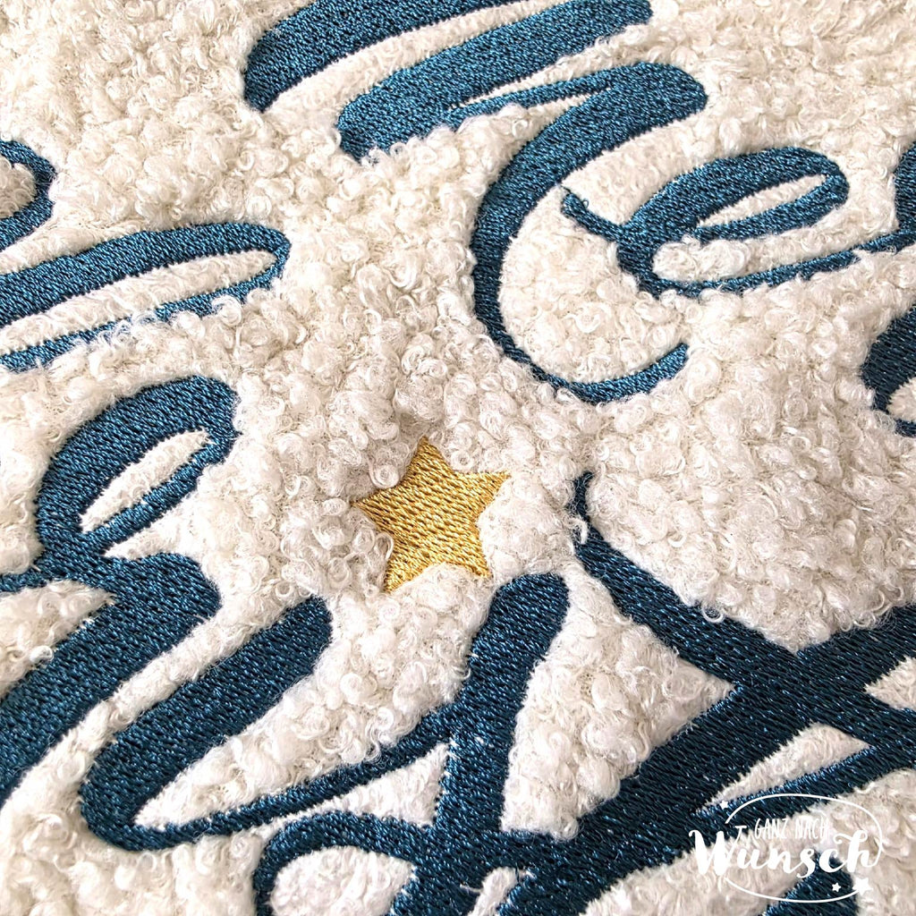 Kissenbezug 50x50 | Stick | Geschenk | Weihnachten | Deko Kissen | liebevoll gestaltet | Kuschelkissen | Merry Christmas | Rentier