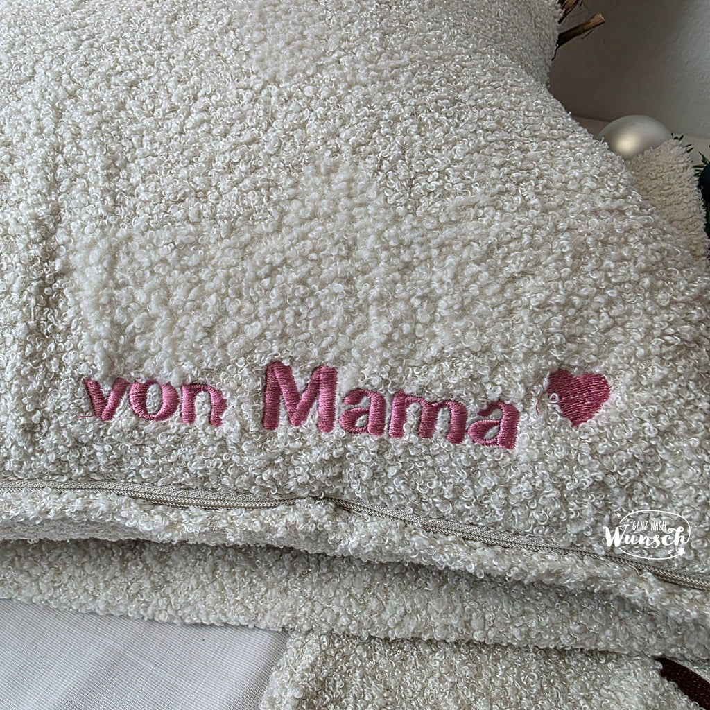 Kissenbezug 50x50 | Stick | Geschenk | Weihnachten | Deko Kissen | liebevoll gestaltet | Kuschelkissen | Merry Christmas | Rentier