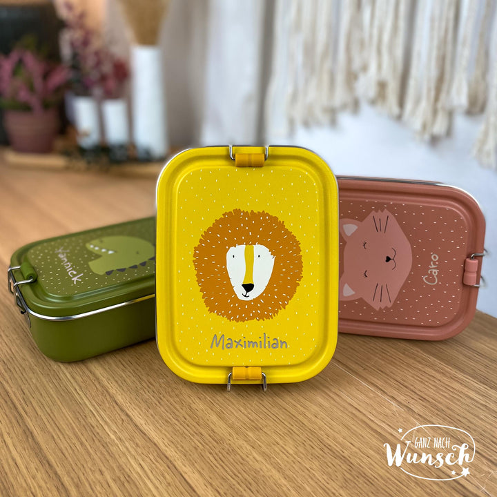 Trixie Brotdose klein personalisiert mit Namen | Kinder Lunchbox Edelstahl | GNW