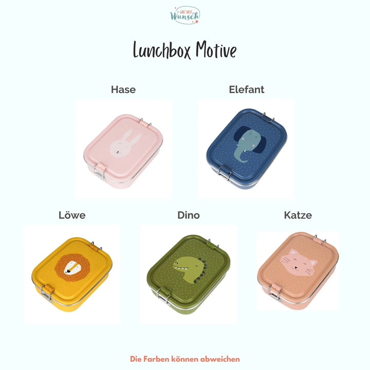 Trixie Brotdose klein personalisiert mit Namen | Kinder Lunchbox Edelstahl | GNW