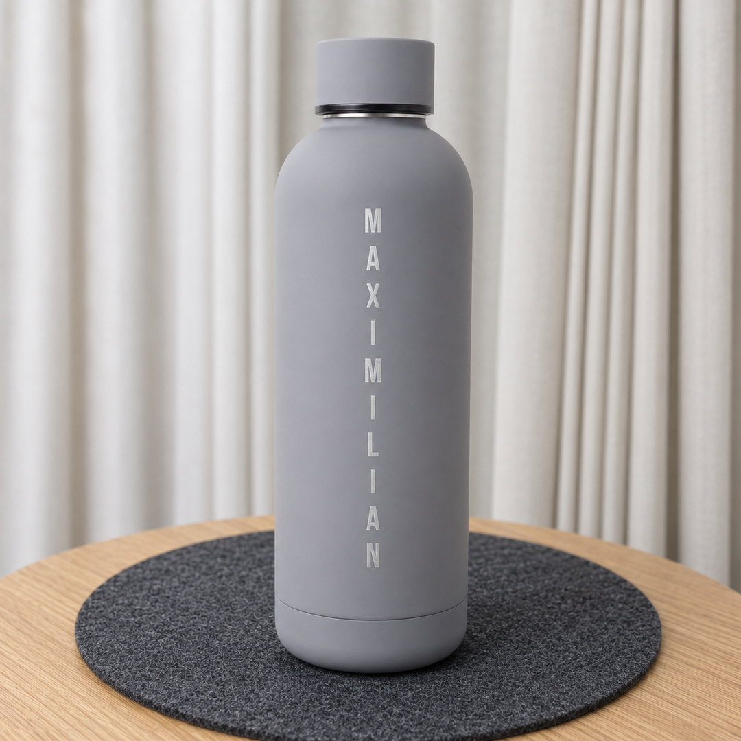 Isolierflasche 500ml personalisiert mit Namen | Geburtstagsgeschenk graviert | GNW