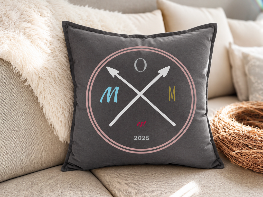 Kissen personalisiert mit Monogramm „3 Buchstaben &amp; Pfeile" | Hochzeitsgeschenk | GNW