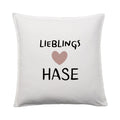 Kissenbezug | Lieblingshase | 50x50cm | Baumwolle | Geschenk | Osterdeko | Liebe | Herz | Skandi | Boho | verschiedene Designs