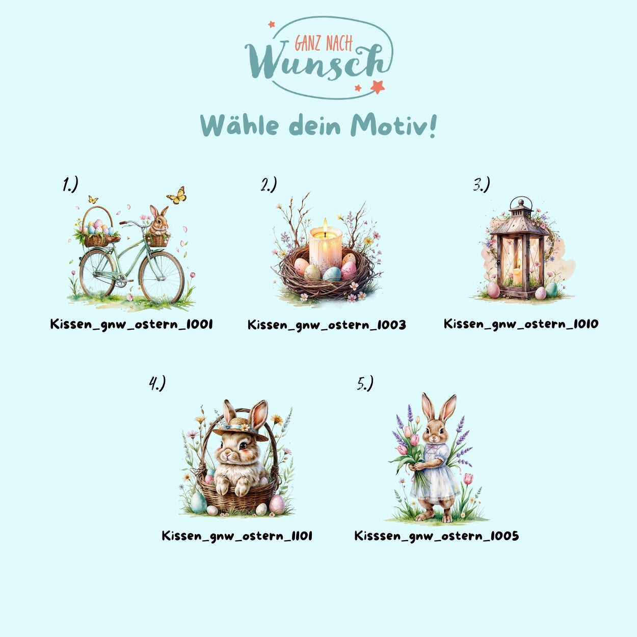 Kissen | Ostern | 50x50cm | Baumwolle | Frühling | Geschenkidee | Natur