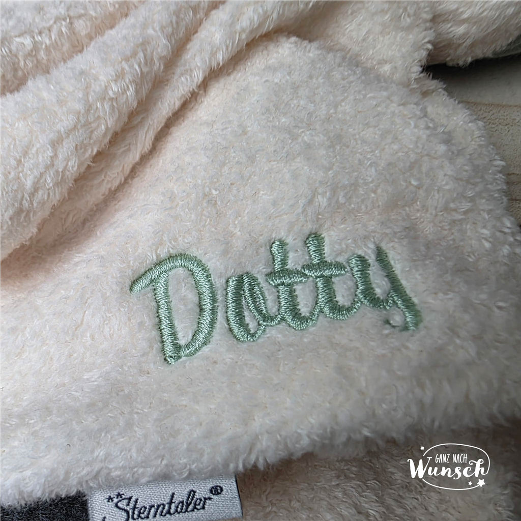 Sterntaler Schnuffeltuch „Lamm“ (Musselin) & „Ente“ (Plüsch) – personalisiert mit Namen