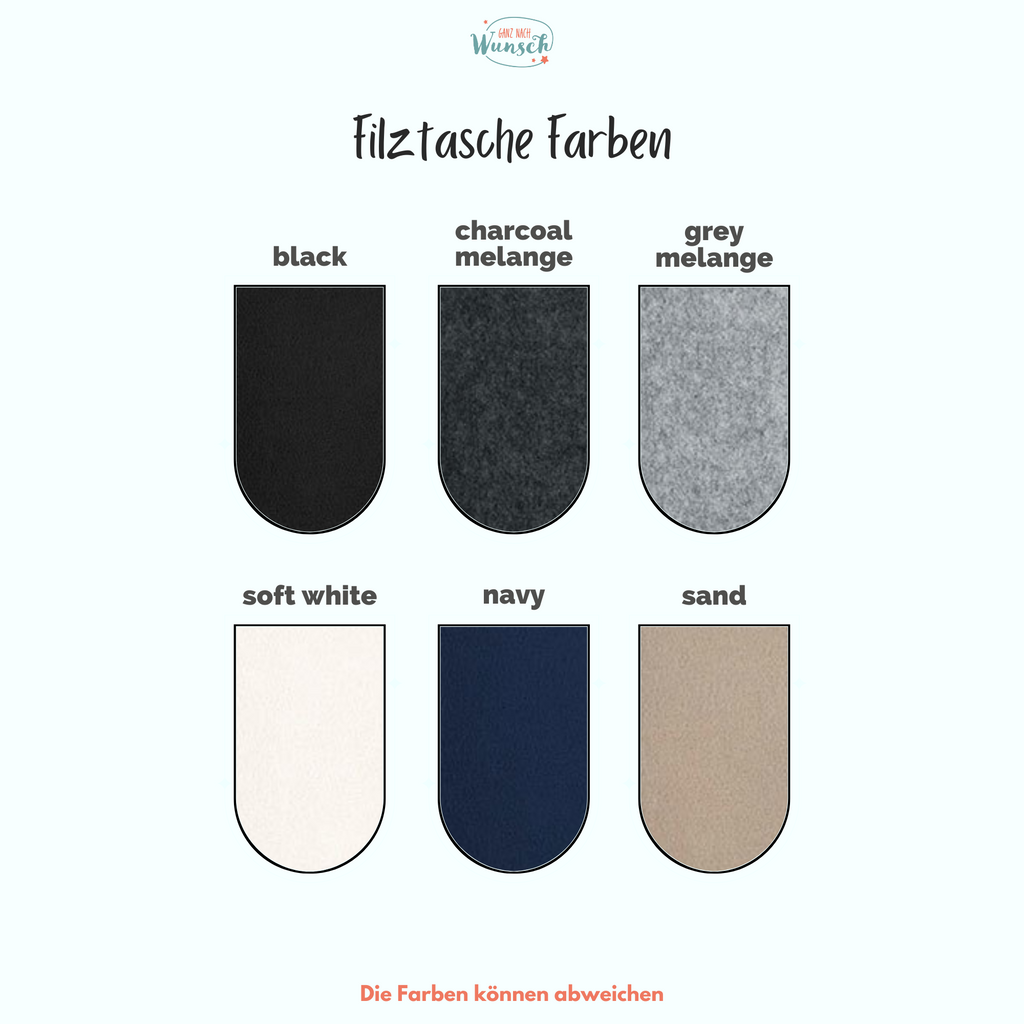 Zum Abschied - Lehrerin mit Herz - Bedruckte Filztasche