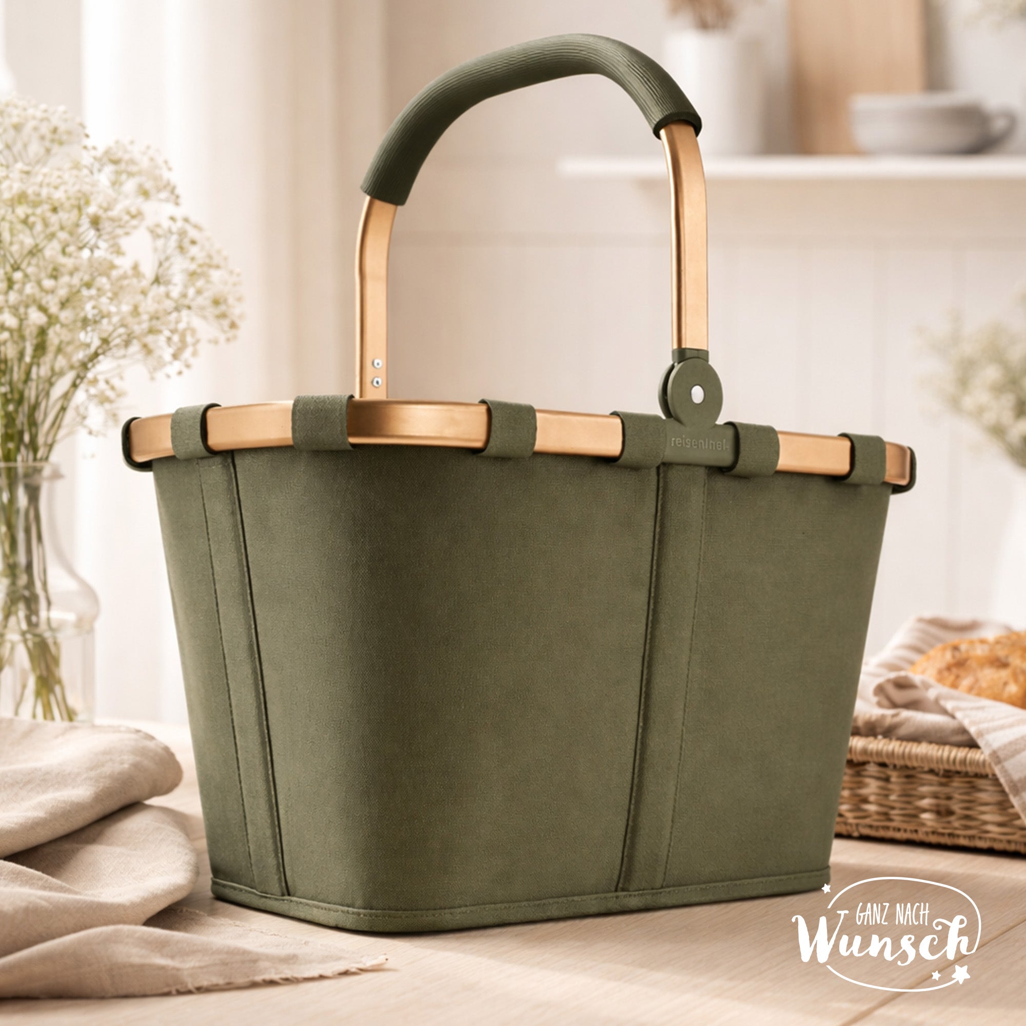 Einkaufskorb Reisenthel personalisiert mit Stick | Geschenk Oma | Mama | Geburtstagsgeschenk | Hochzeit | Muttertag | Teddy