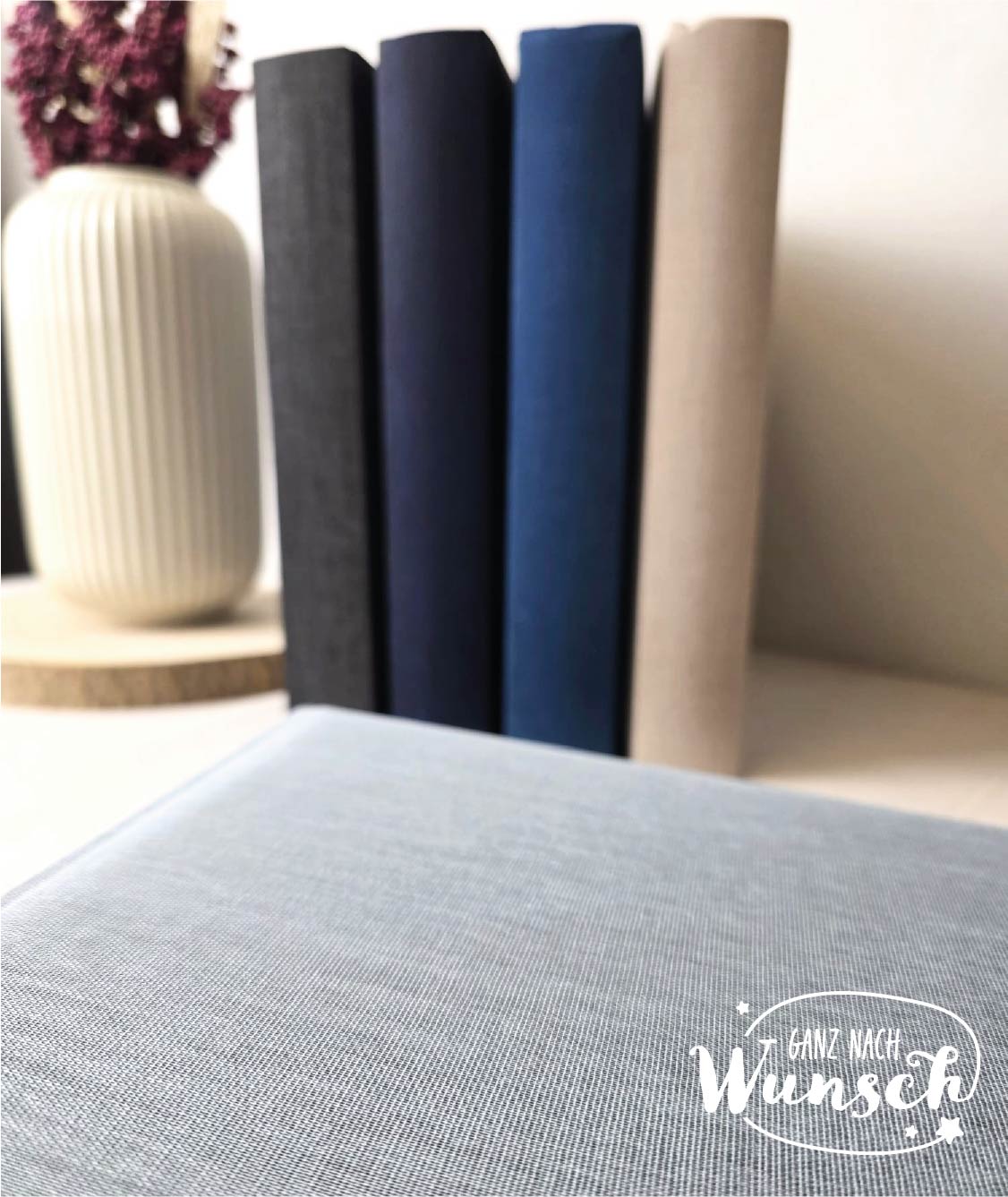 Personalisiertes Fotoalbum Leinen Einband, Fotobuch, Erinnerungsalbum, Geburt, Geschenk zu Geburt, Taufe, Babyalbum, Mehrlingsgeschenk