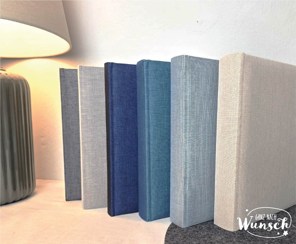 Personalisiertes Fotoalbum Leinen Einband, Fotobuch, Erinnerungsalbum, Geburt, Geschenk zu Geburt, Taufe, Babyalbum, Mehrlingsgeschenk