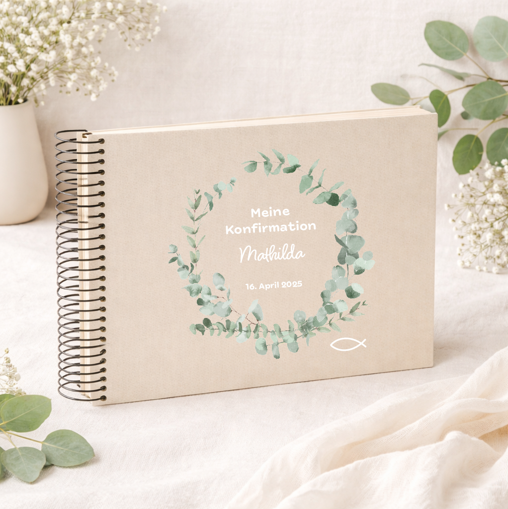 Personalisiertes Fotoalbum, Gästebuch zur Konfirmation, Kommunion, Hochzeit, besonderer Anlass, Fotobuch, Fotogeschenk, Erinnerungsalbum