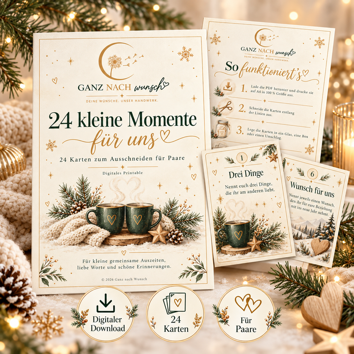 24 kleine Momente für uns – Adventskalender für Paare