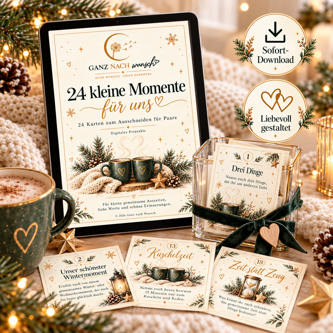 24 kleine Momente für uns – Adventskalender für Paare
