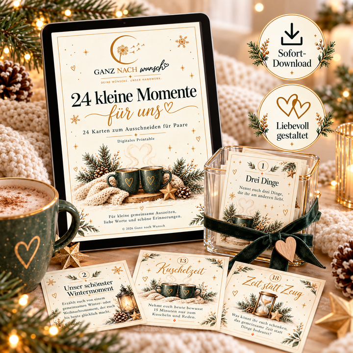 24 kleine Momente für uns – Adventskalender für Paare