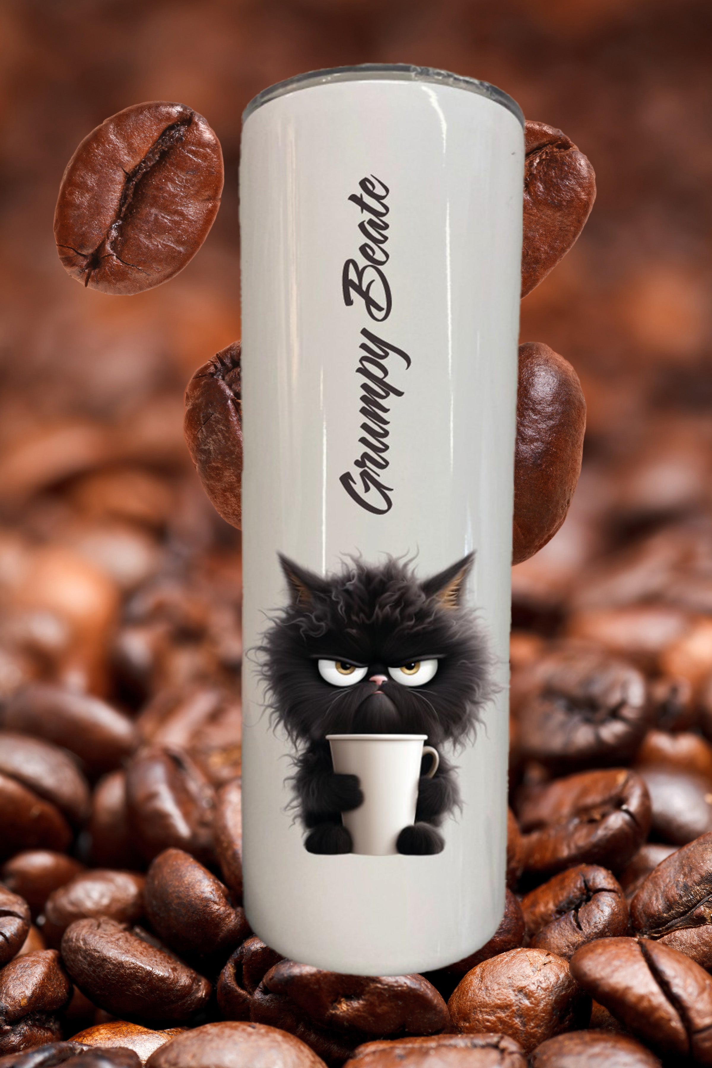 Thermobecher Kaffee Grumpy Cat personalisierbar 450ml und 600ml