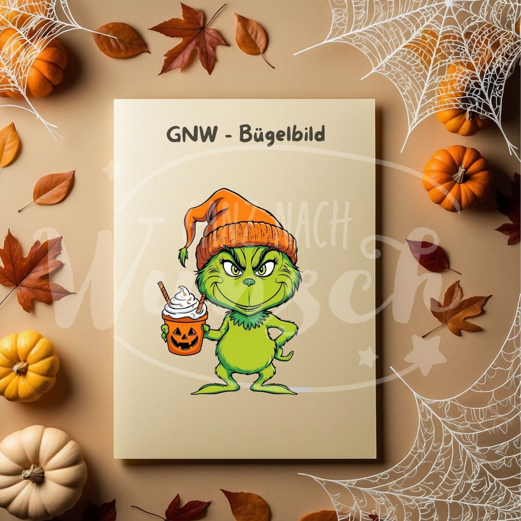 Bügelbild - Grummeliger Grünling - Frech & Süß - GNW_600021