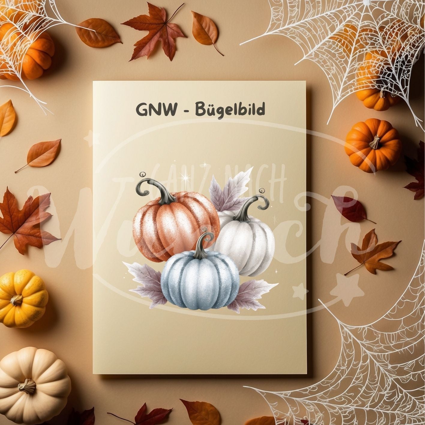 Bügelbild - Pastellkürbisse - Stilvoll & Herbstlich - GNW_600050