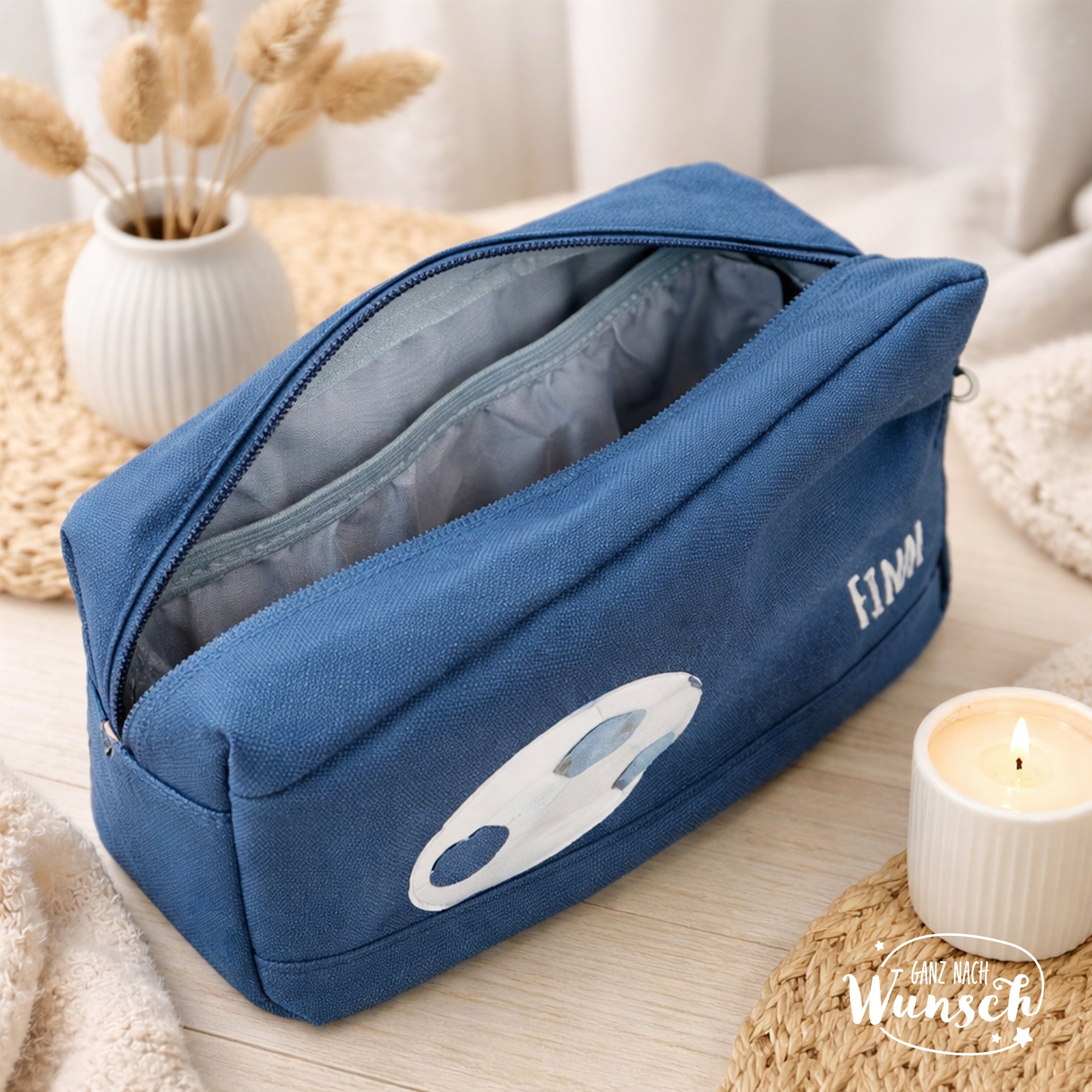 Kulturtasche für Kinder mit Fußball Motiv |Urlaubstasche | Kulturbeutel | Tasche | personalisiert | Kinderkulturtasche