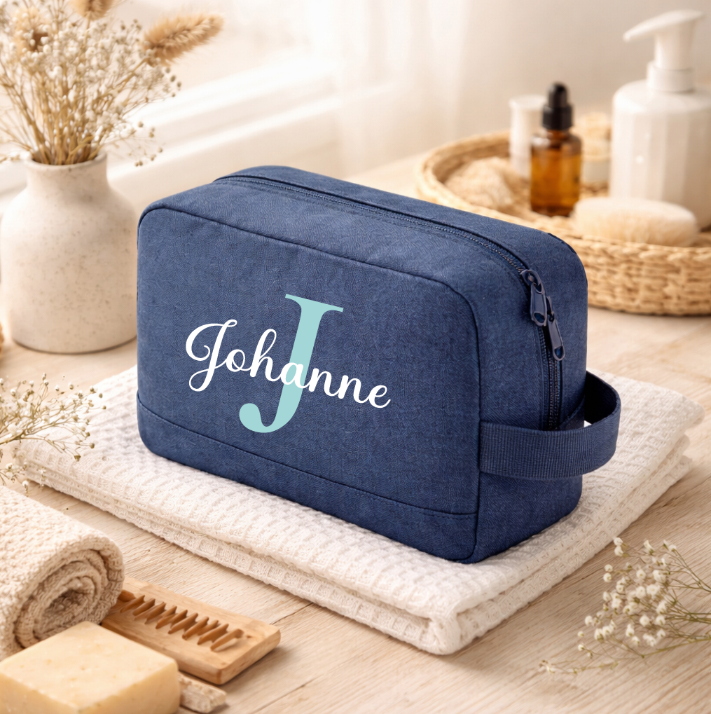 Personalisierte Kosmetiktasche | Kulturtasche | Geburtstagsgeschenk | Weihnachtsgeschenk | Name | Reisetasche | Urlaub | Hochzeitsgeschenk